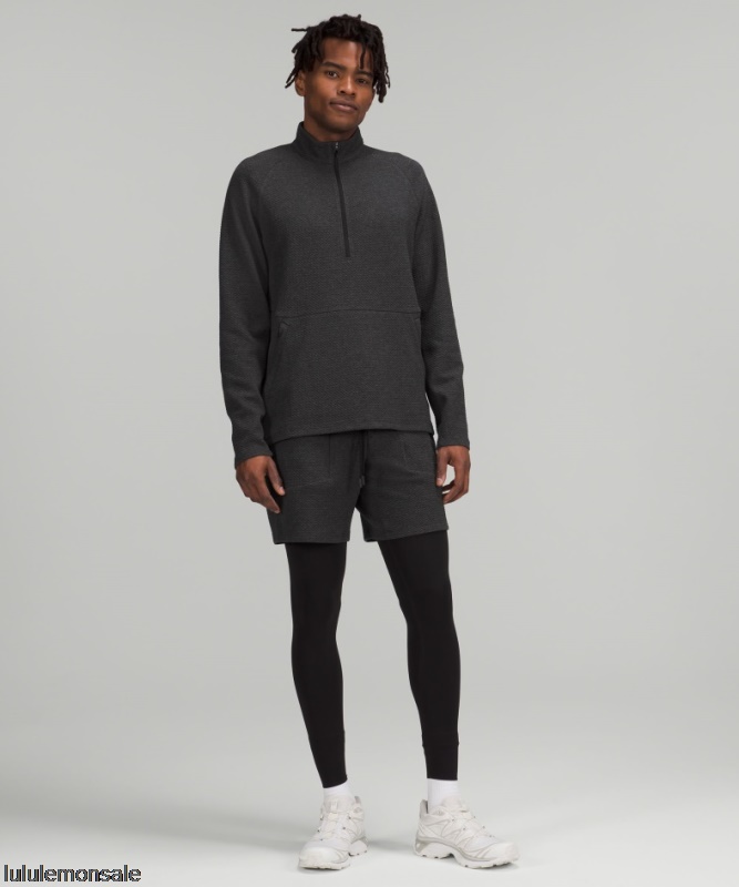 Lululemon Deutschland DELULU642 | At Ease Half Zip Meliert Schwarz